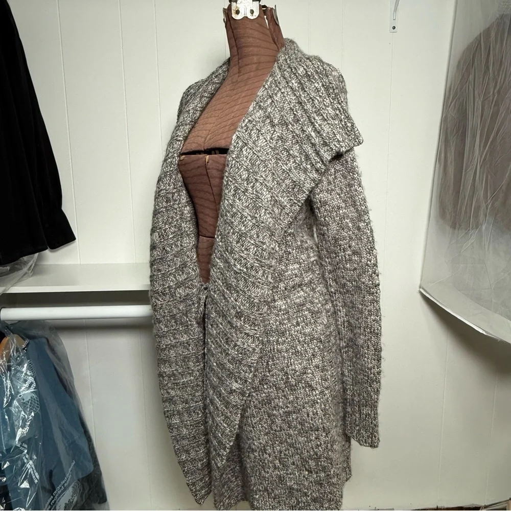 Diane Von Furstenberg Long Wool Chunky Sweater Cardigan Wrap - Picture 5 of 15